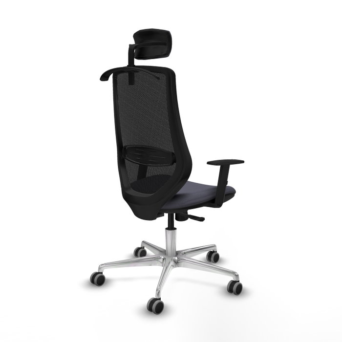 PIQUERAS Y CRESPO Silla de oficina Mardos con mecanismo Sincro, Gris oscuro y Negro