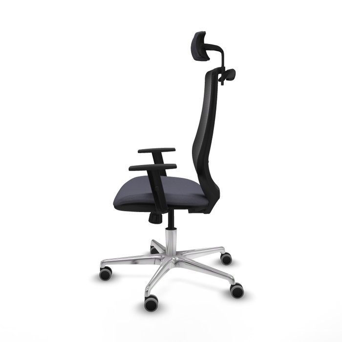 PIQUERAS Y CRESPO Silla de oficina Mardos con mecanismo Sincro, Gris oscuro y Negro