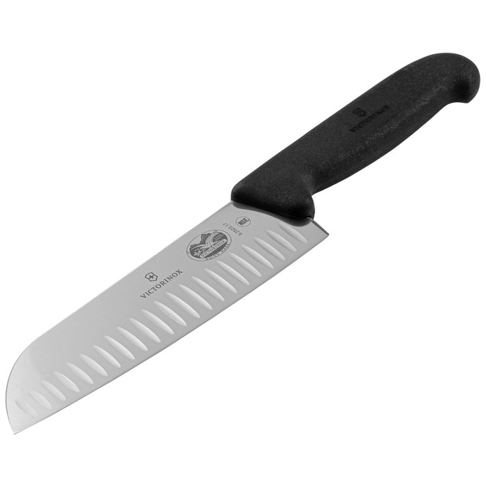 Victorinox Cuchillo Santoku Fibrox 17 cm, Plata / Negro Victorinox Cuchillo Santoku Fibrox 17 cm, Plata / Negro