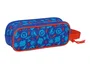 Safta Bolso Escolar Portatodo Cars, Estuche con Doble Cremallera, Dimensiones 80x60x210 mm