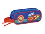 Safta Bolso Escolar Portatodo Cars, Estuche con Doble Cremallera, Dimensiones 80x60x210 mm