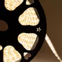 HO-220 Tira LED 220V 50M, 120 LEDs por Metro Blanco Cálido 2700K, IP65 Impermeable, 500W, Corte cada Metro, SMD5050