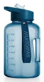 Muitomas WBOTTLE1200BL Botella Deportiva de Agua de 1200 ml con Pitorro de Goteo, A Prueba de Fugas, Color Azul Ártico