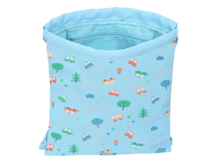 Safta Saco Plano Junior Preescolar Coches 26x34x1cm