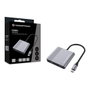 Conceptronic DONN13G 4-in-1 Docking Station USB-C con 2x HDMI, USB-C PD y USB-A 3.0, Gris