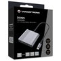 Conceptronic DONN13G Adaptador USB-C 4 en 1 con 2x HDMI, USB 3.0 y 100W PD Gris