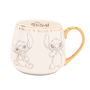 WIDDOP & CO Taza Stitch Disney Porcelana China Ilustraciones Esbozadas Detalles Dorados