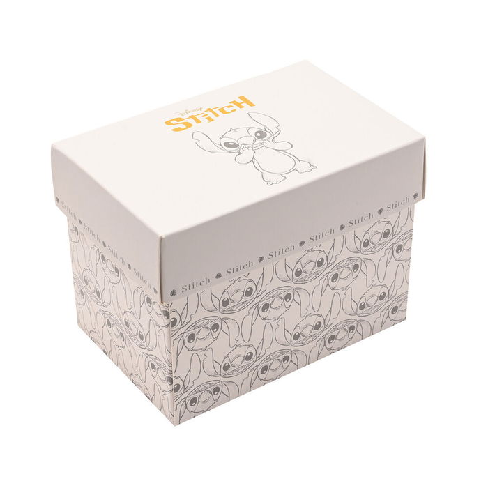 WIDDOP & CO Taza Stitch Disney Porcelana China Ilustraciones Esbozadas Detalles Dorados