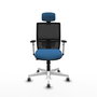PIQUERAS Y CRESPO Silla de oficina Yunquera Azul claro con mecanismo Sincro/Traslack