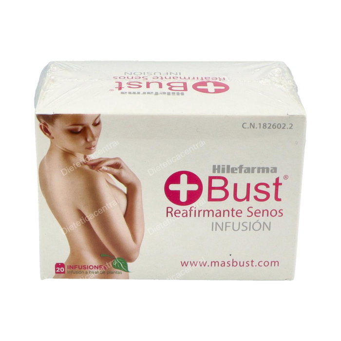 HILEFARMA +Bust Infusión para Reafirmar y Aumentar el Busto de Forma Natural, 20 Bolsitas