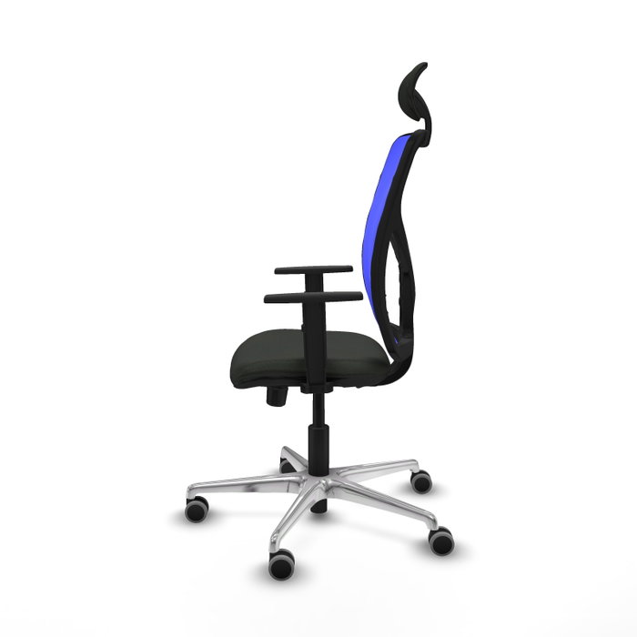 PIQUERAS Y CRESPO Silla de oficina Motilla con mecanismo Sincro/Traslack, Azul y Negro