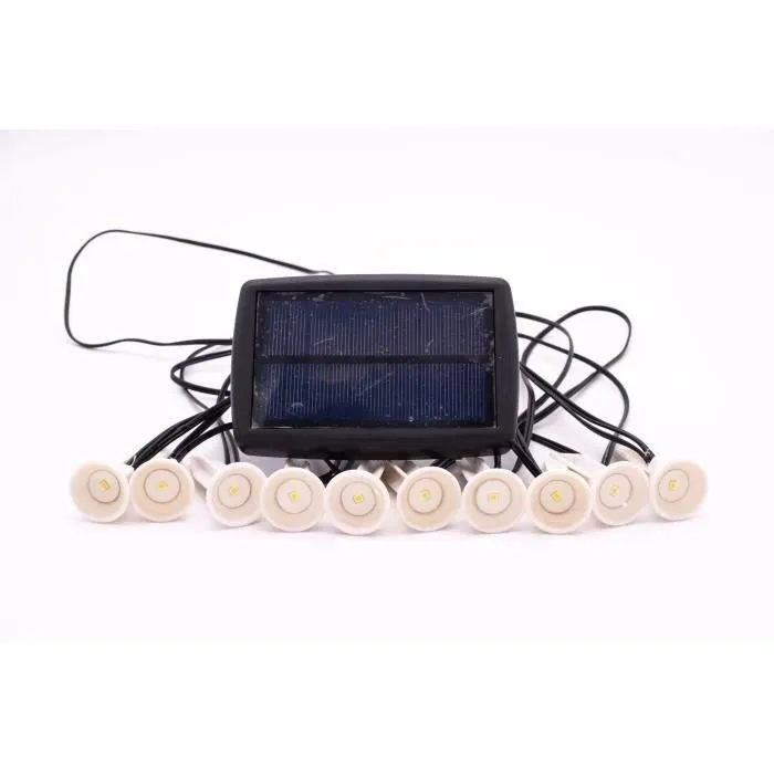 Galix Guirnalda 10 LED Solares para Exteriores - 5m - Luz Blanca Fría