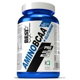 BEST PROTEIN Amino Bcaa+Glutamina 150 Comp. Para Anabolismo Proteico y Retraso de Fatiga