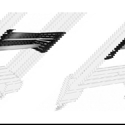 DeLOCK 19" Soporte para Rieles DIN 4U, Negro, Kit de Carriles de Rack Metal, Ancho 306 x Profundo 485 x Alto 176 mm