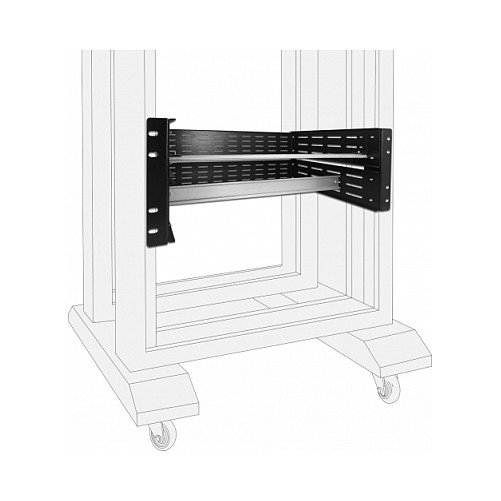 DeLOCK Soporte para rieles DIN 19″ 4U, negro