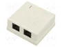 GOOBAY Módulo RJ45 Cat 6 de pared con 2 tomacorrientes