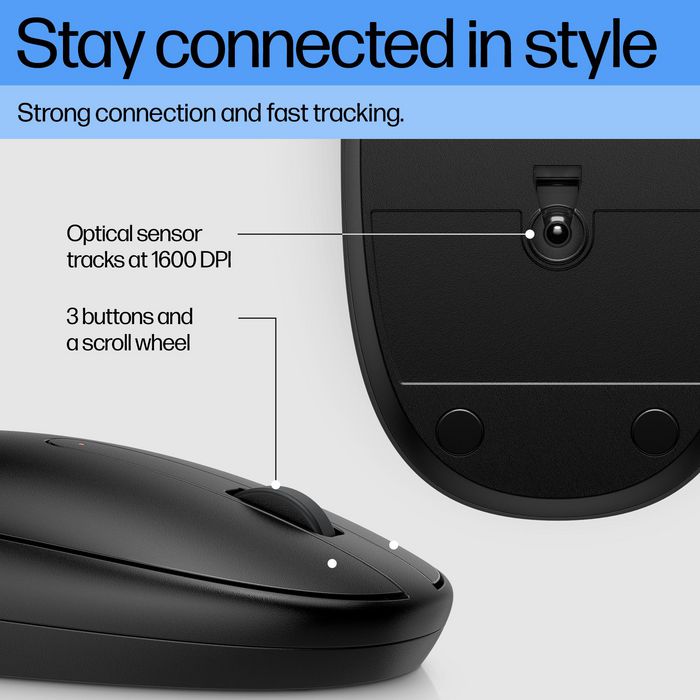 HP Ratón Bluetooth Inalámbrico, Hasta 15 Meses de Batería, Diseño Ambidiestro y Portátil, 245 - Negro HP Ratón Bluetooth Inalámbrico, Hasta 15 Meses de Batería, Diseño Ambidiestro y Portátil, 245 - Negro