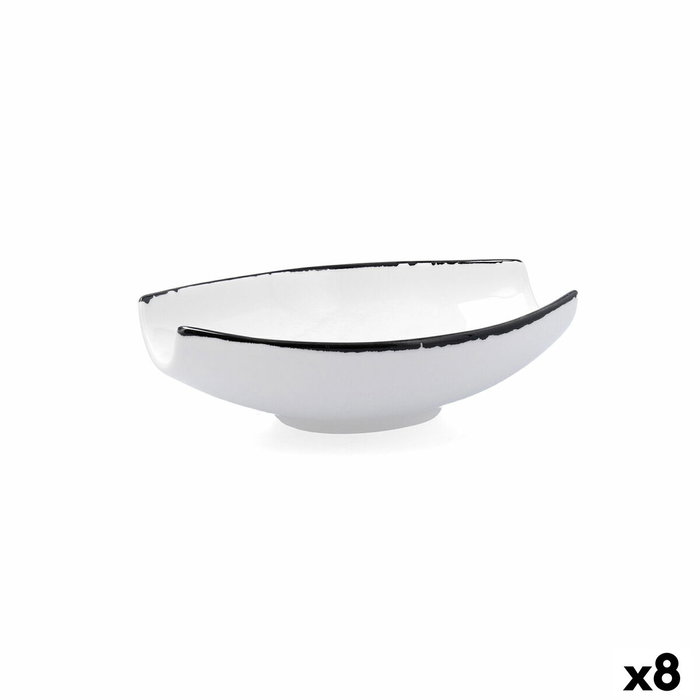 Ariane Bol Laterales Abiertos Vital Filo Blanco y Negro 19x13,5 cm (8 Unidades)</html>