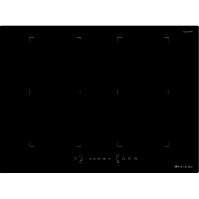 Continental Edison Placa de Inducción 70 cm, 4 Zonas de Cocción, 7200 W, Negro, Modelo CETI724Z2FLEX Continental Edison Placa de Inducción 70 cm, 4 Zonas de Cocción, 7200 W, Negro, Modelo CETI724Z2FLEX