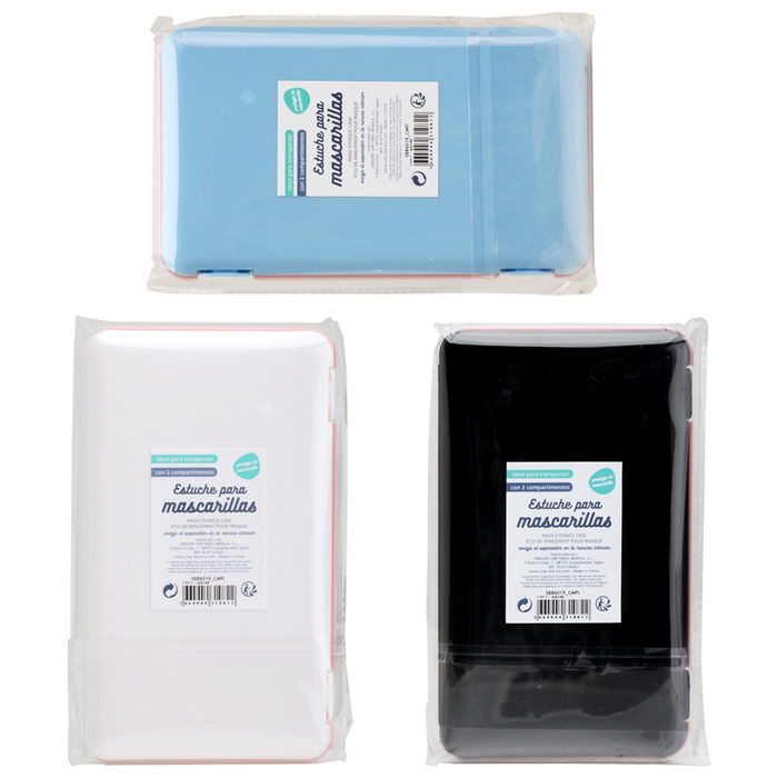 CMP General Estuche Port Mascarillas con Separador Rosa 19x11x1.5 cm