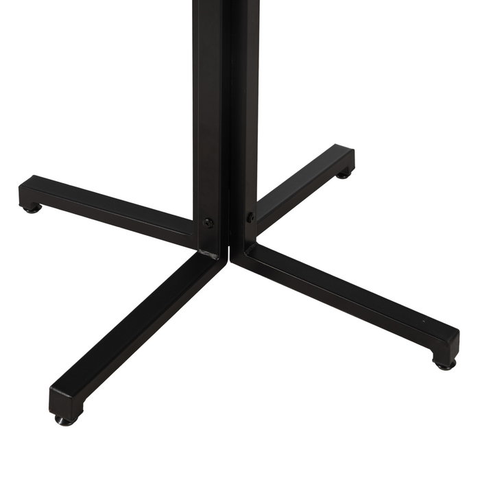 Mesa Natural-Negro Dm-Metal Decoración 60 X 60 X 75 cm