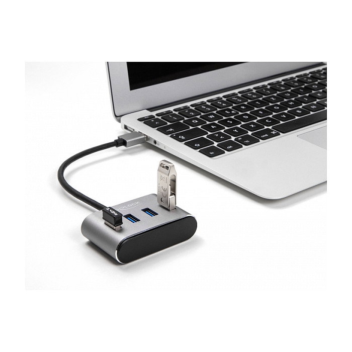 DeLOCK Concentrador USB 4 puertos 5 Gbps USB 3.2 Gen 1 Negro