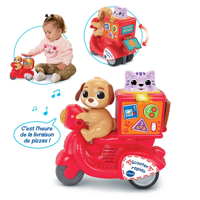 VTech Baby - Patinete Press & Go Rápido para Bebé, VTE3417765866050, Rojo