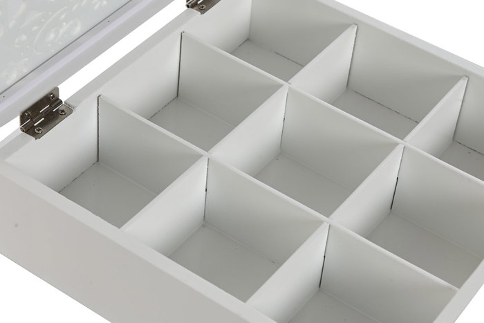DKD Home Decor Caja de Infusiones Romantico 24 x 8 x 24 cm (2 Unidades)