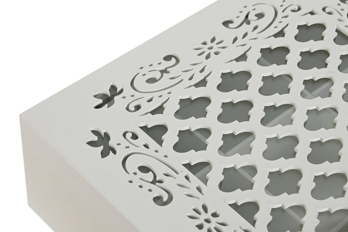 DKD Home Decor Caja de Infusiones Romantico 24 x 8 x 24 cm (2 Unidades)