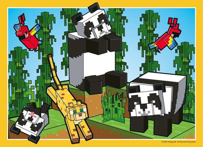 Ravensburger Puzzle Minecraft 4x100 Piezas - 4 Puzzles de 100 Piezas Cada Uno - Juego de Mesa - Edad 8+