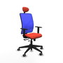 PIQUERAS Y CRESPO Silla de oficina Motilla Naranja y Azul