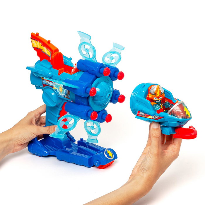 Magic Box Superthings Blaster Jet Mega Nave y Disparador 2 en 1