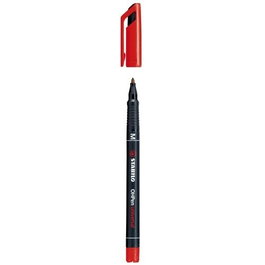 Stabilo OHPen Universal Marcador Permanente Rojo Punta Media 1mm Pack de 10