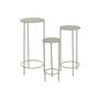 DKD Home Decor Set de 3 Mesitas Auxiliares de Metal Verde Menta Bolas