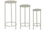 DKD Home Decor Set de 3 Mesitas Auxiliares de Metal Verde Menta Bolas