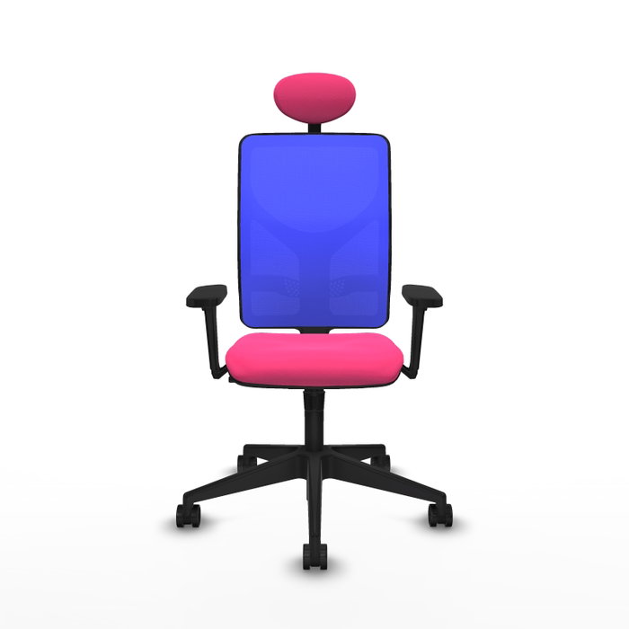 PIQUERAS Y CRESPO Silla de oficina Motilla con mecanismo Sincro, Rosa y Azul