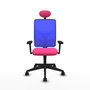 PIQUERAS Y CRESPO Silla de oficina Motilla con mecanismo Sincro, Rosa y Azul