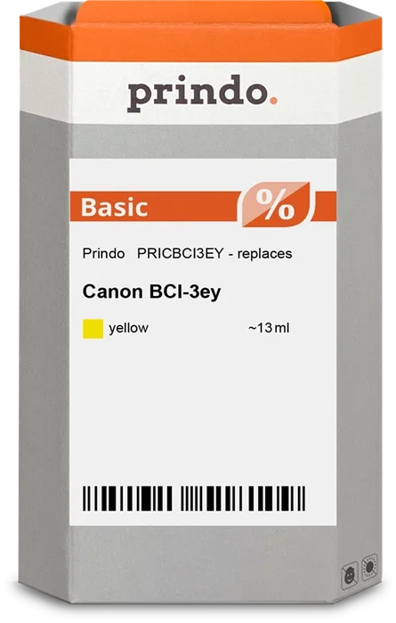 Prindo Cartucho de tinta amarillo PRICBCI3EY Basic 13ml Prindo Cartucho de tinta amarillo PRICBCI3EY Basic 13ml
