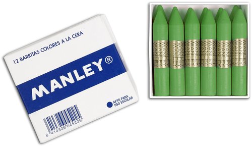 Manley Ceras Verde Intenso Estuche de 12 Manley Ceras Verde Intenso Estuche de 12