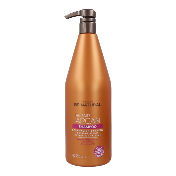 Be Natural Champu Repair Argan Nutri Repair 1000 ml para el Cuidado del Cabello
