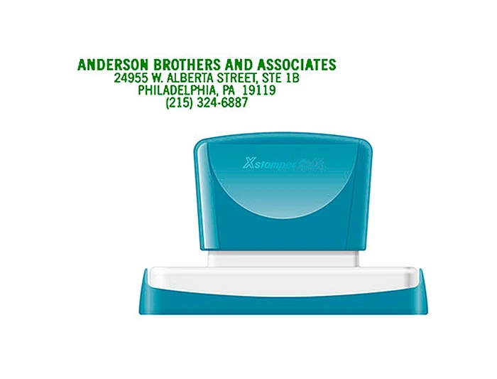 X'stamper Sello Quix Personalizable Color Verde Medidas 16x83 mm q-26 Consumible Máquina Sellos