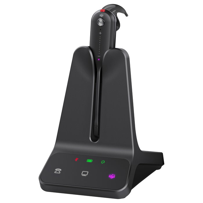 Yealink WH63 E2 Teams Auriculares Inalámbricos para Llamadas/Música, Negro