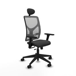PIQUERAS Y CRESPO Silla de oficina Motilla con mecanismo Sincro/Traslack, Gris
