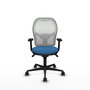 PIQUERAS Y CRESPO Silla de oficina Jorquera con mecanismo Sincro, Azul claro y Blanco