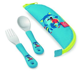 Set De 2 Cubiertos Maped Picnik Miniiz Mapache Con Estuche