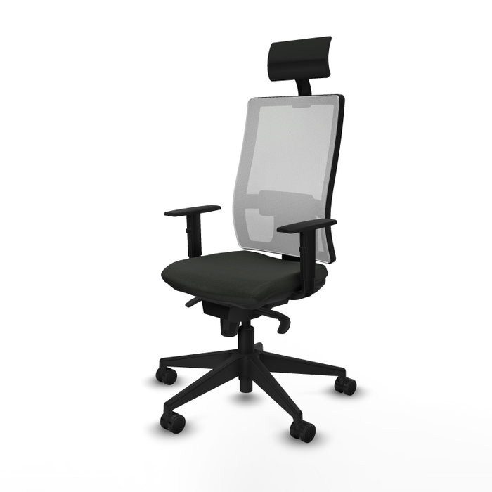 PIQUERAS Y CRESPO Silla de oficina Horna con mecanismo Sincro, Blanco y Negro PIQUERAS Y CRESPO Silla de oficina Horna con mecanismo Sincro, Blanco y Negro