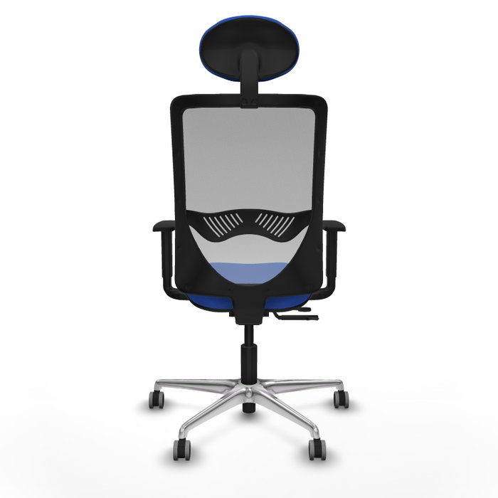 PIQUERAS Y CRESPO Silla de oficina Zulema con mecanismo Sincro/Traslack, Azul y Gris