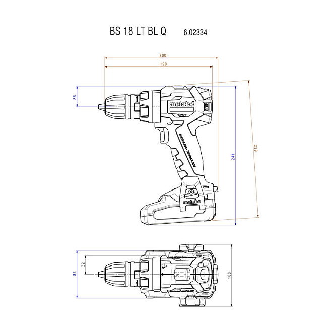 Metabo BS 18 LT BL Q