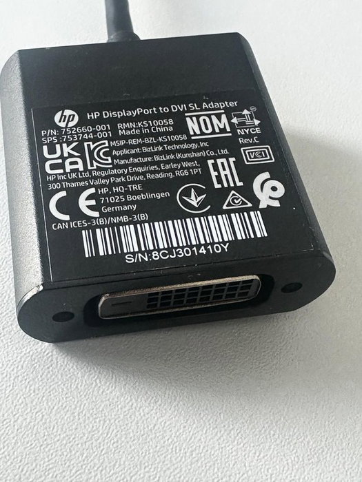 HP FH973AA Adaptador de DisplayPort a DVI-D