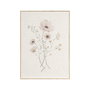 Ixia Cuadro Flor 2/M Madera Impreso 51,50 x 3,50 x 71,50 cm